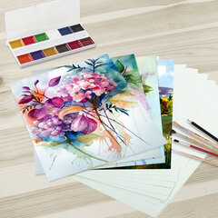 Бумага для акварели А3, 30 л., 270 г/<wbr/>м<sup>2</sup>, мелкое зерно, BRAUBERG ART CLASSIC, &laquo;Мандарины&raquo;, 114402