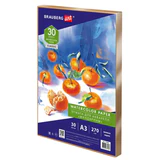 Бумага для акварели А3, 30 л., 270 г/м2, мелкое зерно, в коробке, BRAUBERG ART CLASSIC, "Мандарины", 114402