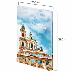 Блокнот БОЛЬШОЙ ФОРМАТ (205&times;290 мм) А4, 80л, твердый, клетка, STAFF, &laquo;Город&raquo;, 114405