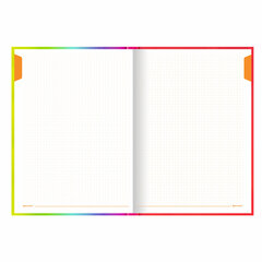 Блокнот БОЛЬШОЙ ФОРМАТ (206&times;291 мм) А4, 160 л., твёрдый, блок 5 цветов, клетка, BRAUBERG, &laquo;Градиент&raquo;, 114408