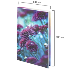 Блокнот А5 (134&times;206 мм), 80 л., твёрдый, клетка, STAFF, &laquo;Flowers&raquo;, 114410