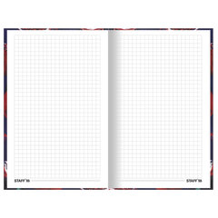 Блокнот А5 (134&times;206 мм), 80 л., твёрдый, клетка, STAFF, &laquo;Гранаты&raquo;, 114411