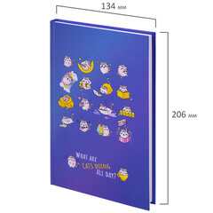 Блокнот А5 (134&times;206 мм), 80 л., твёрдый, клетка, BRAUBERG KIDS, &laquo;Радужные котики&raquo;, 114417