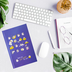 Блокнот А5 (134&times;206 мм), 80 л., твёрдый, клетка, BRAUBERG KIDS, &laquo;Радужные котики&raquo;, 114417