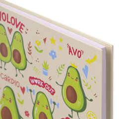 Блокнот А5 (134&times;206 мм), 80 л., твёрдый, клетка, BRAUBERG KIDS, &laquo;Авокадики&raquo;, 114418