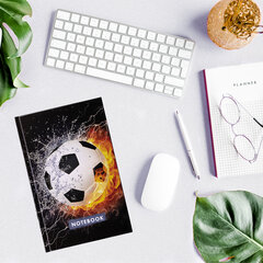 Блокнот А5 (134&times;206 мм), 80 л., твёрдый, клетка, BRAUBERG KIDS, &laquo;Футбол&raquo;, 114419