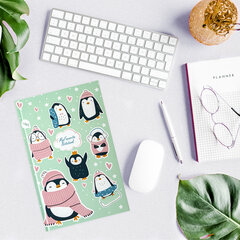 Блокнот А5 (134&times;206 мм), 80 л., твёрдый, клетка, BRAUBERG KIDS, &laquo;Пингвинчики&raquo;, 114420