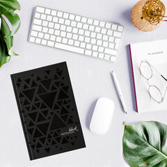 Блокнот А5 134&times;206 мм, 80 л., твердый, клетка, выборочный лак, STAFF, &laquo;Triangles&raquo;, 114421