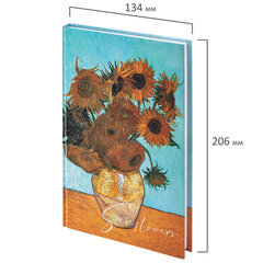 Блокнот А5 (134&times;206 мм), 80 л., твёрдый, клетка, выборочный лак, STAFF, &laquo;Подсолнухи&raquo;, 114422