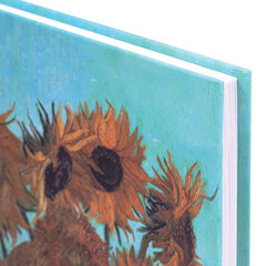 Блокнот А5 (134&times;206 мм), 80 л., твёрдый, клетка, выборочный лак, STAFF, &laquo;Подсолнухи&raquo;, 114422