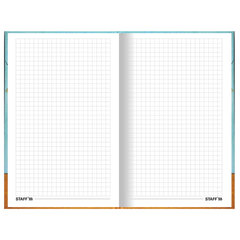 Блокнот А5 (134&times;206 мм), 80 л., твёрдый, клетка, выборочный лак, STAFF, &laquo;Подсолнухи&raquo;, 114422