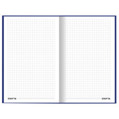 Блокнот А5 (134&times;206 мм), 80 л., твёрдый, клетка, выборочный лак, STAFF, &laquo;Часы&raquo;, 114423