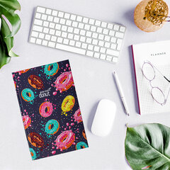 Блокнот А5 (134&times;206 мм), 80 л., твёрдый, клетка, выборочный лак, BRAUBERG KIDS, &laquo;Donuts&raquo;, 114425