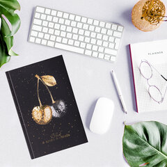 Блокнот А5 134&times;206 мм, 80 л., твёрдый, клетка, тиснение фольгой, STAFF, &laquo;Cherry&raquo;, 114430