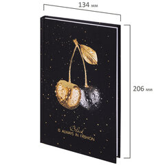 Блокнот А5 134&times;206 мм, 80 л., твёрдый, клетка, тиснение фольгой, STAFF, &laquo;Cherry&raquo;, 114430