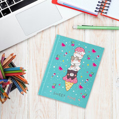 Блокнот МАЛЫЙ ФОРМАТ (110&times;147 мм), А6, 80 л., твёрдый, клетка, BRAUBERG KIDS, &laquo;Котики&raquo;, 114443