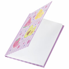 Блокнот МАЛЫЙ ФОРМАТ (110&times;147 мм), А6, 80 л., твёрдый, клетка, BRAUBERG KIDS, &laquo;Фруктики&raquo;, 114444