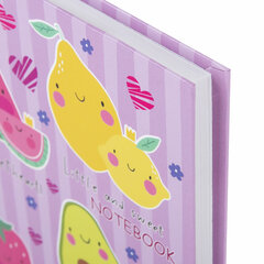 Блокнот МАЛЫЙ ФОРМАТ (110&times;147 мм), А6, 80 л., твёрдый, клетка, BRAUBERG KIDS, &laquo;Фруктики&raquo;, 114444