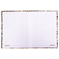 Блокнот МАЛЫЙ ФОРМАТ (110&times;147 мм), А6, 80 л., твёрдый, клетка, выборочный лак, STAFF, &laquo;Leopard&raquo;, 114445