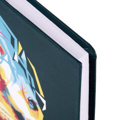 Блокнот МАЛЫЙ ФОРМАТ (110&times;147 мм), А6, 80 л., твёрдый, клетка, выборочный лак, STAFF, &laquo;Лев&raquo;, 114447