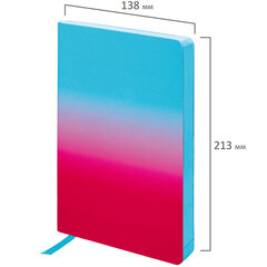 Ежедневник недатированный А5 138&times;213 мм, BRAUBERG &laquo;Grade&raquo;, под кожу, 136 л., розовый-небесный, 114461