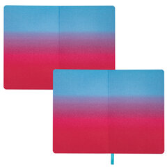 Ежедневник недатированный А5 138&times;213 мм, BRAUBERG &laquo;Grade&raquo;, под кожу, 136 л., розовый-небесный, 114461