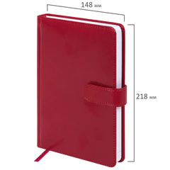 Ежедневник недатированный А5 148&times;218 мм GALANT &laquo;Ritter&raquo;, под кожу, 160 л., красный, 114465