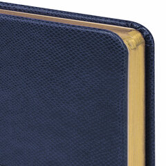 Ежедневник недатированный МАЛЫЙ ФОРМАТ 100&times;150 мм, А6, BRAUBERG &laquo;Iguana&raquo;, под кожу, 160 л., синий, 114467