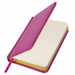 Ежедневник недатированный МАЛЫЙ ФОРМАТ 100&times;150 мм, А6, BRAUBERG Iguana под кожу, 160 л., розовый, 114469