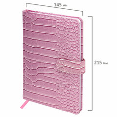 Еженедельник недатированный А5 145&times;215 мм, BRAUBERG &laquo;Party&raquo;, под кожу, 64 л., розовый, 114471