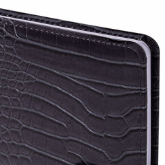 Еженедельник недатированный А5 145&times;215 мм, BRAUBERG &laquo;Party&raquo;, под кожу, 64 л., антрацитовый, 114472