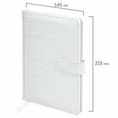 Еженедельник недатированный А5 145&times;215 мм, BRAUBERG &laquo;Party&raquo;, под кожу, 64 л., белый, 114473