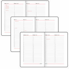 Еженедельник недатированный А5 145&times;215 мм, BRAUBERG &laquo;Party&raquo;, под кожу, 64 л., белый, 114473