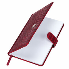 Еженедельник недатированный А5 145&times;215 мм, BRAUBERG &laquo;Party&raquo;, под кожу, 64 л., красный, 114474