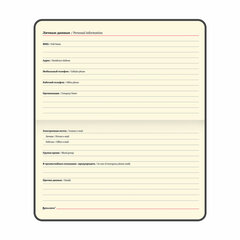 Еженедельник недатированный МАЛЫЙ ФОРМАТ 95&times;155 мм, А6, BRAUBERG &laquo;Iguana&raquo;, под кожу, 64 л., черный, 114480