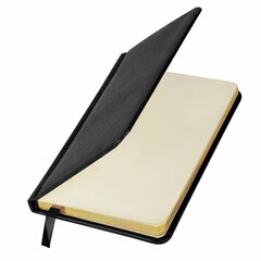 Еженедельник недатированный МАЛЫЙ ФОРМАТ 95&times;155 мм, А6, BRAUBERG &laquo;Iguana&raquo;, под кожу, 64 л., черный, 114480