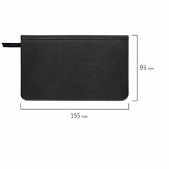 Еженедельник недатированный МАЛЫЙ ФОРМАТ 95&times;155 мм, А6, BRAUBERG &laquo;Iguana&raquo;, под кожу, 64 л., черный, 114480