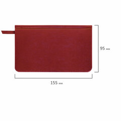 Еженедельник недатированный МАЛЫЙ ФОРМАТ 95&times;155 мм, А6, BRAUBERG &laquo;Iguana&raquo;, под кожу, 64 л., красный, 114481