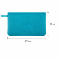 Еженедельник недатированный МАЛЫЙ ФОРМАТ 95&times;155 мм А6 BRAUBERG &laquo;Rainbow&raquo;, под кожу, 64 л., бирюзовый, 114483