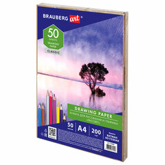 Бумага для рисования и графики А4, 50 л., 200 г/<wbr/>м<sup>2</sup>, ВАТМАН ГОЗНАК СПб, в коробке, BRAUBERG ART, 114489