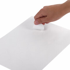 Этикетка самоклеящаяся D40 мм, 24 этикетки, белая, 70 г/<wbr/>м<sup>2</sup>, 50 листов, TANEX, сырье Финляндия, 114551