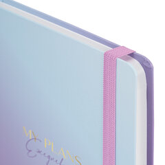 Ежедневник недатированный с резинкой А5 (145&times;203 мм), BRAUBERG, твердый, 128 л., &laquo;Градиент&raquo;, 114557