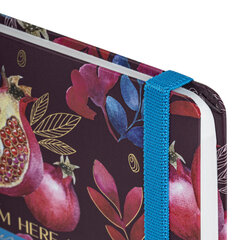 Ежедневник недатированный с резинкой А5 (145&times;203 мм), BRAUBERG, твердый, фольга, 128 л., &laquo;Pomegranate&raquo;, 114562