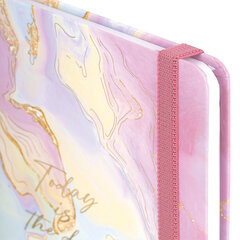 Ежедневник недатированный с резинкой А5 (145&times;203 мм), BRAUBERG, твердый, фольга, 128 л., &laquo;Marble&raquo;, 114564