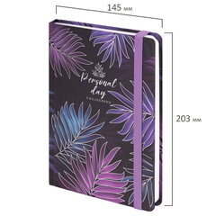 Ежедневник недатированный с резинкой А5 (145&times;203 мм), BRAUBERG, твердый, фольга, 128 л., &laquo;Tropical&raquo;, 114565