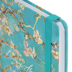 Ежедневник недатированный с резинкой А5 (145&times;203 мм), BRAUBERG, твердый, фольга, 128 л., &laquo;Almond&raquo;, 114568