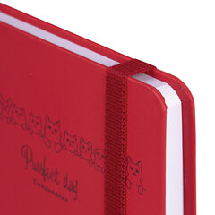 Ежедневник недатированный с резинкой, МАЛЫЙ ФОРМАТ А6 (109&times;148 мм), BRAUBERG, 128 л., &laquo;Котики&raquo;, 114571