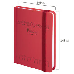 Ежедневник недатированный с резинкой, МАЛЫЙ ФОРМАТ А6 (109&times;148 мм), BRAUBERG, 128 л., &laquo;Котики&raquo;, 114571