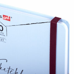 Скетчбук, белая бумага 120 г/<wbr/>м<sup>2</sup> 145&times;203 мм, 80 л., резинка, твердый, BRAUBERG ART DEBUT &laquo;Дюна&raquo;, 114586