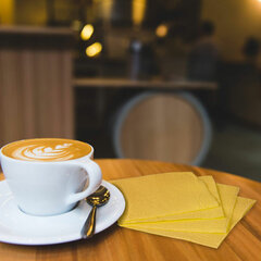 Салфетки бумажные 400 шт., 24&times;24 см, &laquo;Big Pack&raquo;, жёлтые, 100% целлюлоза, LAIMA, 114726